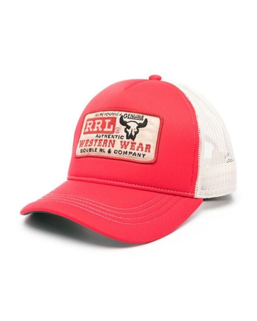 RRL Pink Logo-patch Trucker Cap for men