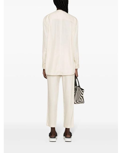 Isabel Marant Natural Britten Embroidered-Detail Shirt