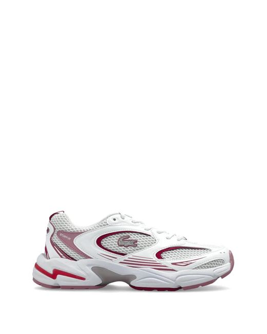Lacoste White Baskets À Découpes