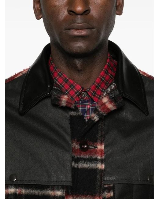 Junya Watanabe Black X Comme Des Garçons Check Panelled Jacket for men