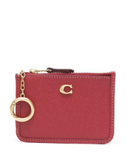 COACH Red Mini Skinny Id Case