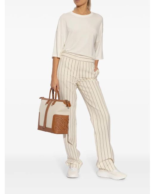 Casadei White Mia Woven-Design Leather Sneakers