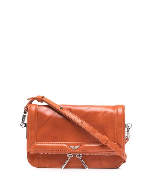 Zadig & Voltaire Leather Rock Nano Novel Crocodile-effect Bag in Orange ...