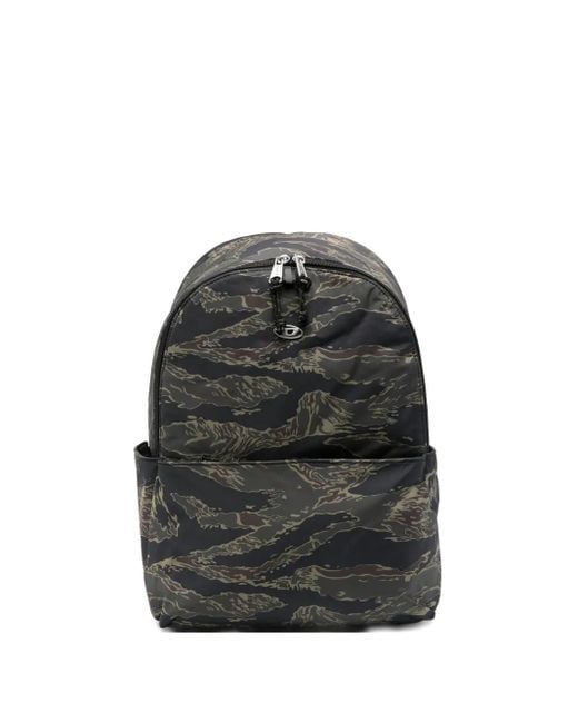 DIESEL Black Rucksack mit Camouflagemuster