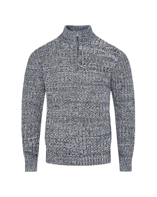 Orlebar Brown Gray Lennard Crochet-Knit Half-Zip Sweater for men