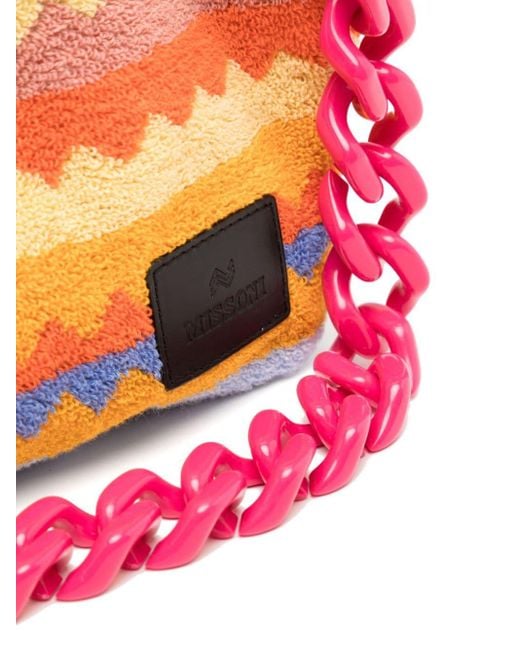 Missoni Pink Zigzag-print Terry Tote Bag