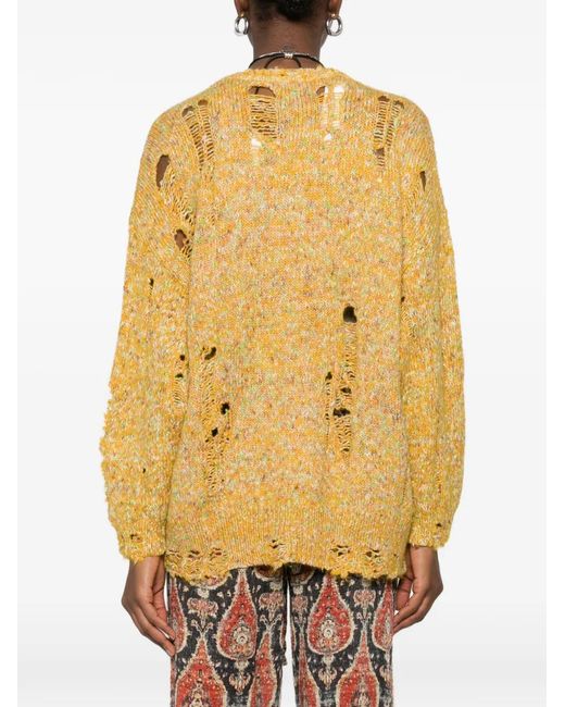 R13 Yellow Button Cardigan