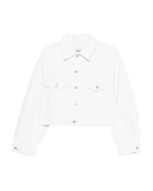 Chaqueta con bolsillos en el pecho Agolde de color White