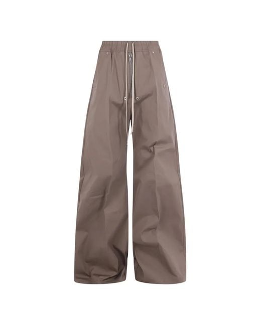 Rick Owens Brown Bela Drawstring Wide-Leg Trousers for men