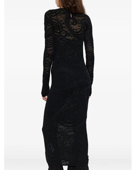 Etro Black Dress With Long Sleeves