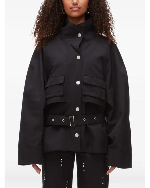 3.1 Phillip Lim Black Belted Pocket Jacket