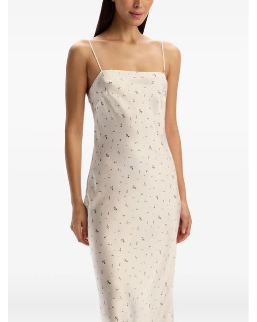 12 STOREEZ White Home Floral-Print Slip Dress