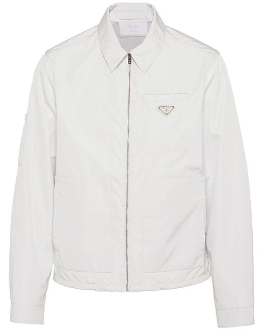 Prada Jacke aus Re-Nylon in Weiß für Herren | Lyst DE