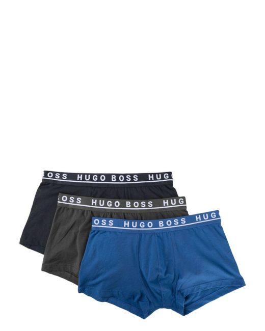 BOSS by HUGO BOSS Logo-waistband Boxer (pack Of Three) in Blue for Men |  Lyst UK