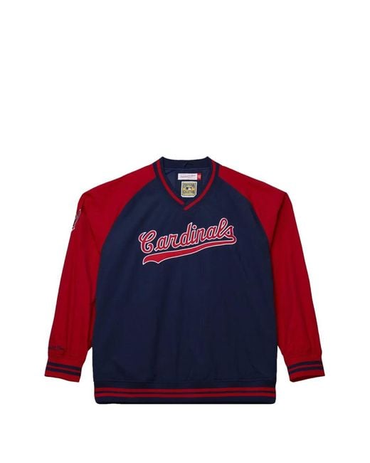 Mitchell & Ness Red V-Neck Sweatshirt for men