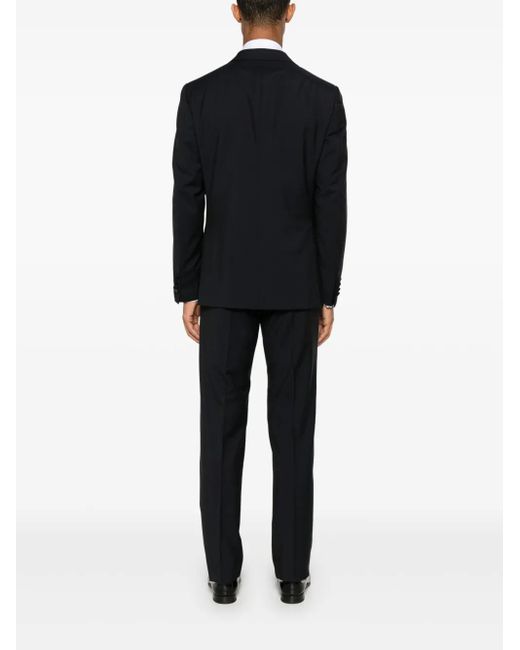 Caruso Black Single-Breasted Suit for men