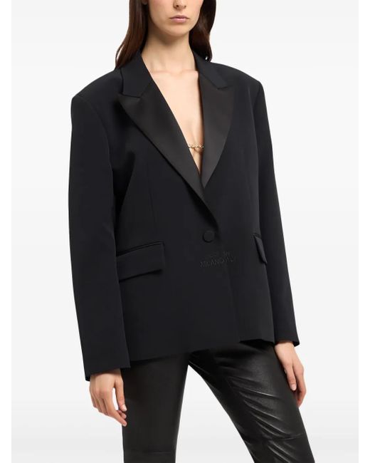 Gcds Black V-Neck Blazer