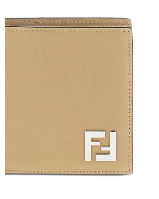 Portafoglio Con Logo Ff di Fendi in Natural da Uomo