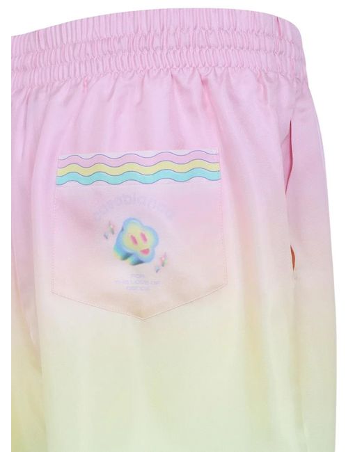 Casablanca Pink Graphic Print Shorts for men