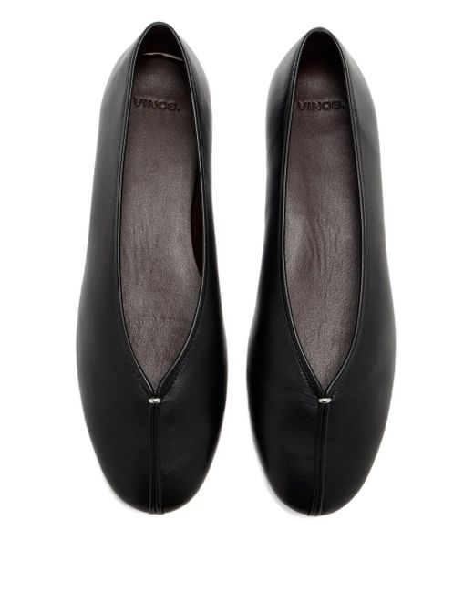 Vince Black Ori Leather Ballet Flats