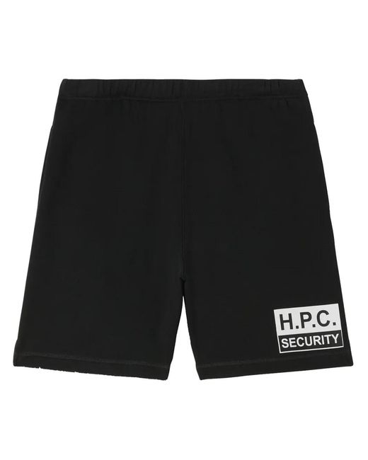 Heron Preston Black Security Cotton Track Shorts for men