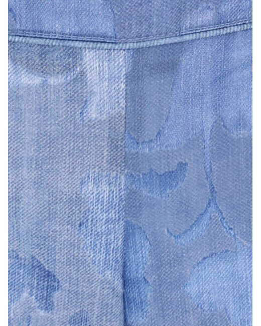 Ermanno Scervino フローラル ワイドパンツ Blue