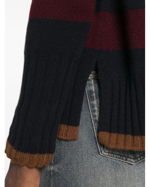 Be You Black Striped Roll-Neck Sweater