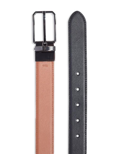 Lancel Brown Reversible Belt for men