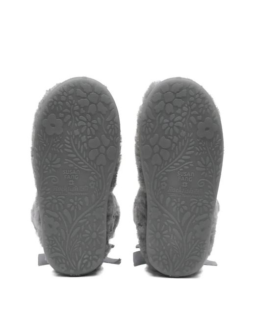 Rockfish Gray X Susan Fang Bows Ribbon Boots