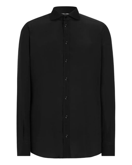 Dolce & Gabbana Martini Button-Down Overhemd in het Black voor heren