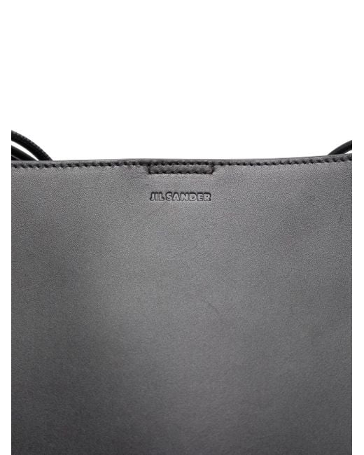 Jil Sander Black Tangle Leather Crossbody Bag for men