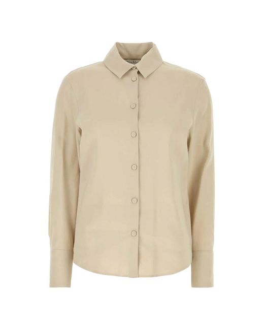 Max Mara Natural Badesse Long-Sleeve Shirt