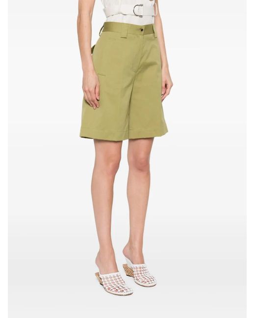 Jacob Cohen Green Wide-leg Shorts