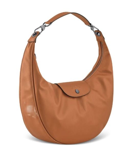 Longchamp Brown Le Pliage Xtra L Flap Chain Shoulder Bag