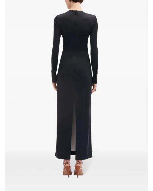 Oscar de la Renta Black Orchid Jersey Maxi Dress