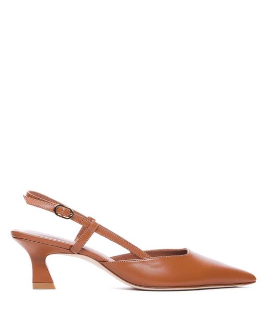 Stuart Weitzman Brown 50Mm Vinnie Slingback Pumps