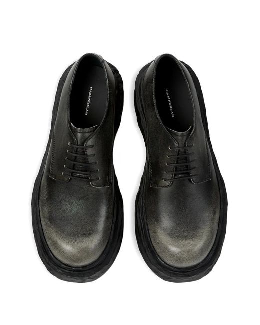 CAMPERLAB Black Smooth Leather Lace-Up Shoes Vamonos