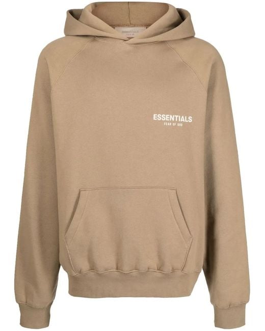 Fear Of God Natural Essentials Logo-Print Hoodie for men