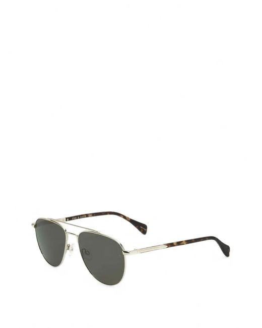 Rag & Bone Metallic Tortoiseshell-Effect Pilot-Frame Sunglasses