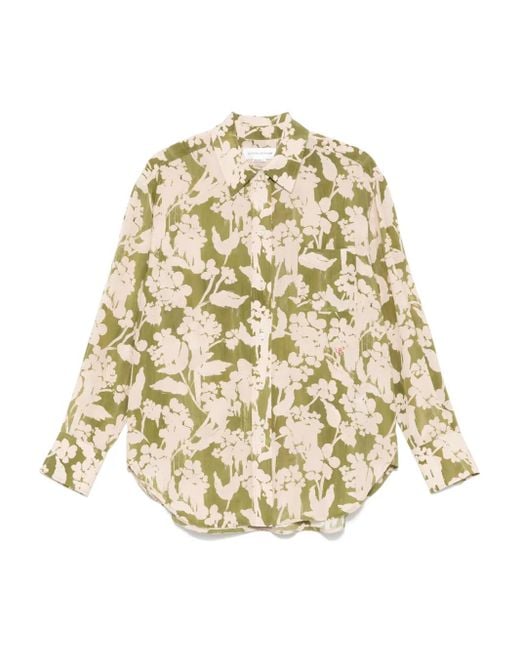Camisa con estampado floral Victoria Beckham de color Natural
