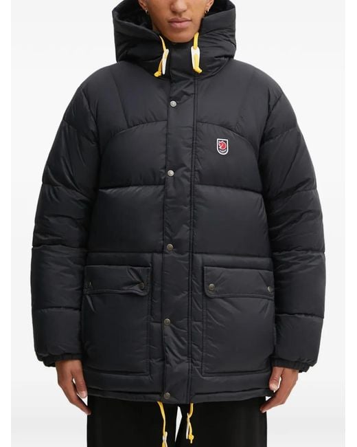 Fjallraven Black Expedition Hooded-padded Jacket for men