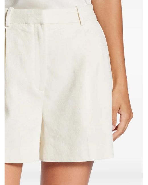 Anine Bing White Shorts mit Bundfalten