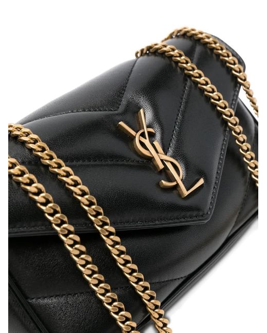 Saint Laurent Leren Crossbodytas in het Black