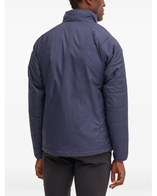 Adidas Blue Quilted High-Neck Jacket for men