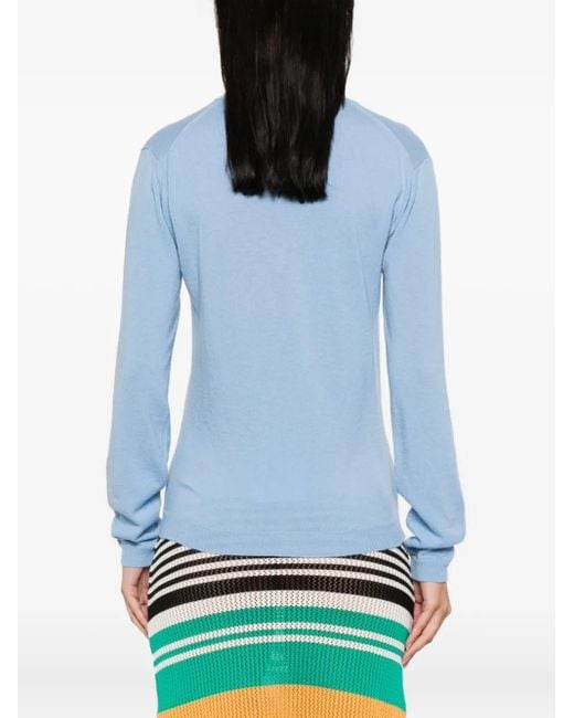 Marni Sweater Met V-Hals in het Blue