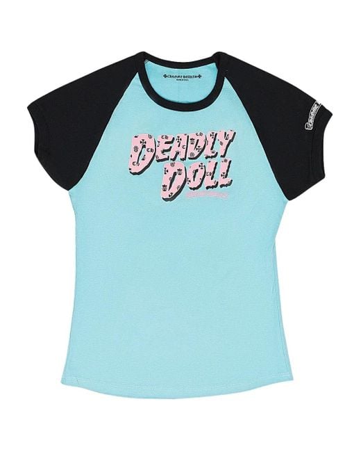 クロムハーツ　deadly doll Tシャツ　希少　ブルー　ブラック　値下げ Chrome Hearts Deadly Doll T-Shirt in Blue for Men | Lyst
