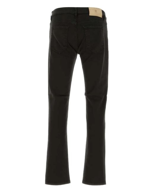 PT Torino Black Logo-Patch Jeans for men