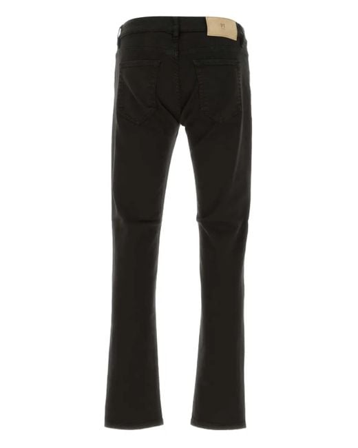 PT Torino Black Logo-Patch Jeans for men