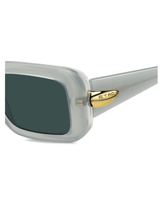 Etro Green Rectangle-Frame Sunglasses