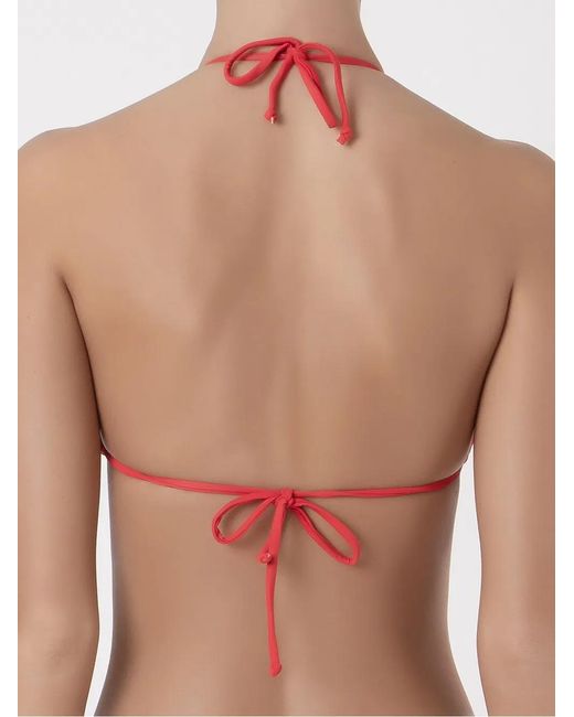 Amir Slama Red Triangle Bikini Top